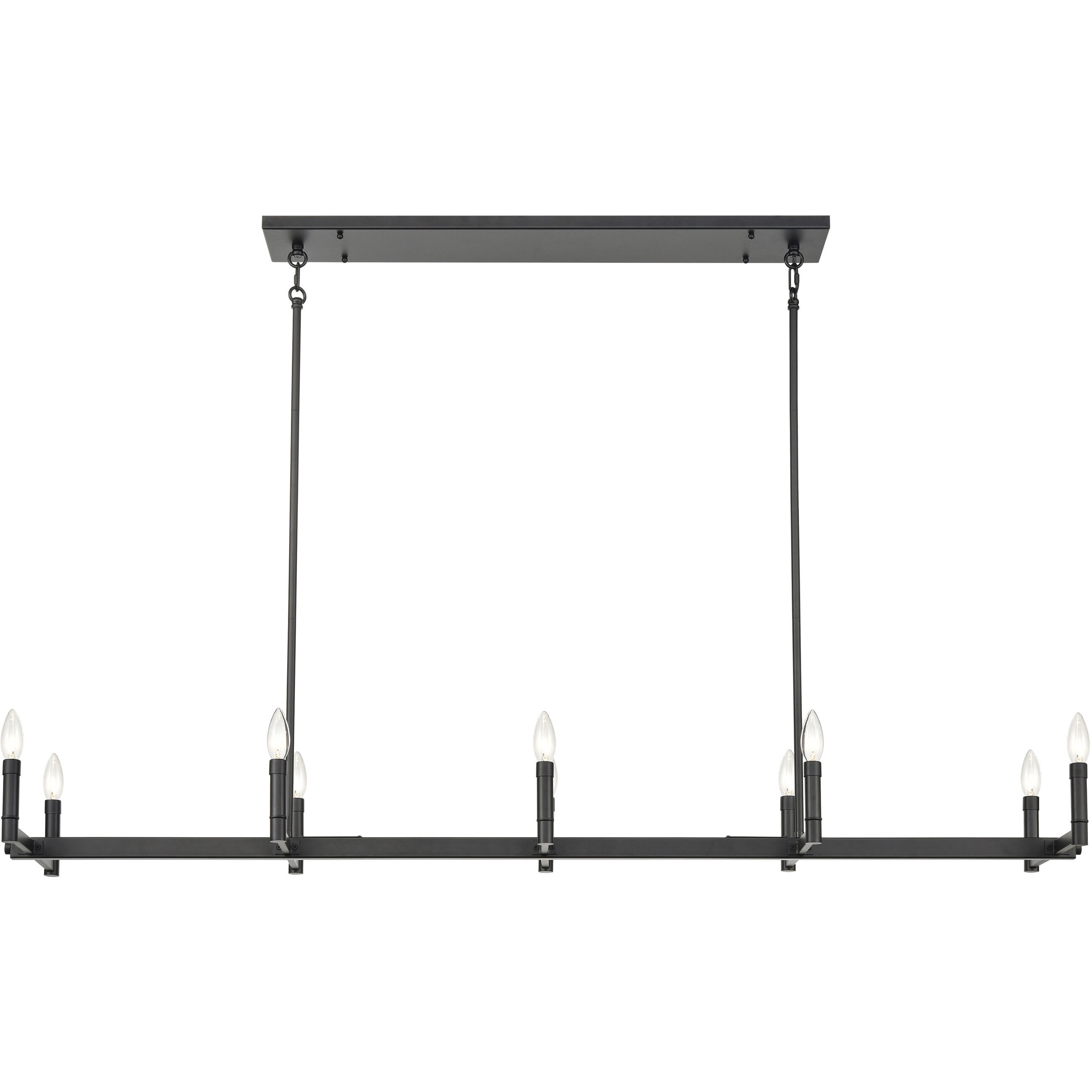 Daxley 10 Light 59.75 inch Matte Black Linear Chandelier Ceiling Light